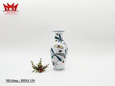  Bình trang trí chất liệu sành sứ họa tiết bướm hoa (154) 