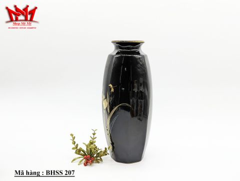  Bình trang trí họa tiết hoa vàng nổi bật (207) 