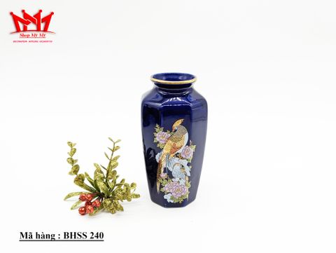  Bình trang trí sành sứ họa tiết cặp chim công đẹp (240) 