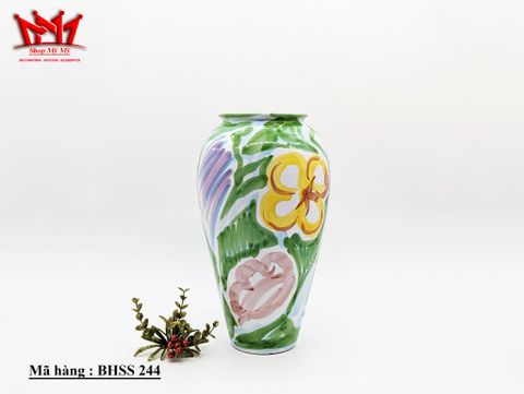  Bình trang trí sành sứ họa tiết vẽ tay  (244) 