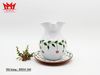 Bình trang trí sành sứ họa tiết cao có tay cầm  (260)