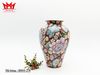 Bình trang trí sành sứ họa tiết hoa sắc xảo trên nền đỏ(270)