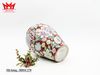 Bình trang trí sành sứ họa tiết hoa sắc xảo trên nền đỏ(270)