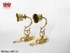 Cặp chân nến 1 đóa treo tường bằng đồng vàng