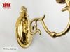 Cặp chân nến 1 đóa treo tường bằng đồng vàng