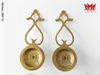 Cặp chân đèn nến gắn tường bằng đồng cổ điển vàng sáng rất đẹp