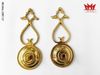 Cặp chân đèn nến gắn tường bằng đồng cổ điển vàng sáng rất đẹp