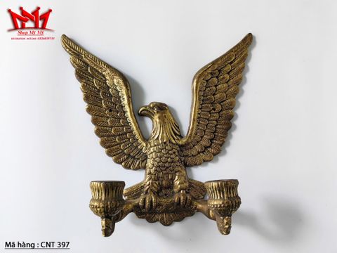  Cặp chân đèn nến hình đại bàng, đồ sưu tầm cổ điển 