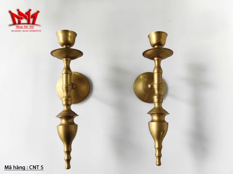  Cặp chân đèn nến trang trí treo tường bằng đồng 
