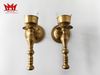 Cặp chân nến trang trí treo tường bằng đồng