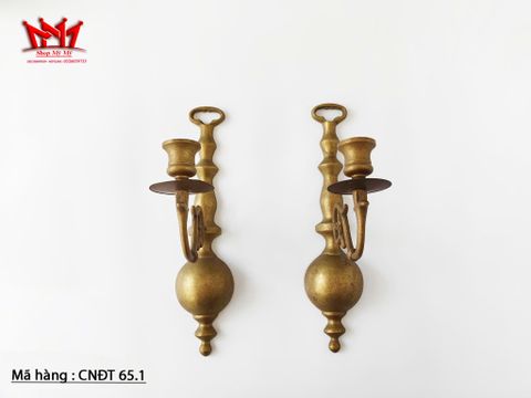 Cặp chân nến trang trí treo tường bằng đồng 