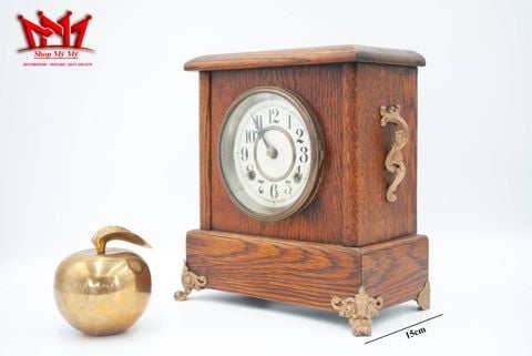  Đồng hồ lên dây 2 lỗ , chuông vòng của MANTLE VINTAGE NEW HAVEN . Made in USA 