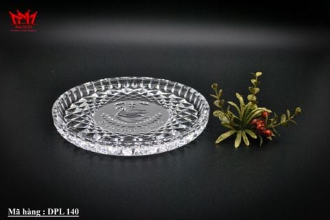  Dĩa pha lê họa tiết thiên nga dùng để trang trí giáng sinh 