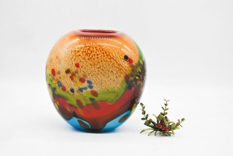  Bình thủy tinh trang trí cổ điển MURANO của Ý với nhiều màu sắc rực rỡ. 