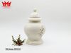 Hủ sứ màu trắng họa tiết hình hoa