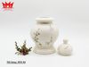 Hủ sứ màu trắng họa tiết hình hoa