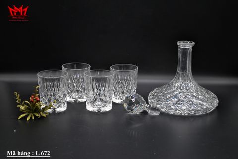  Bộ chai rượu pha lê ly đá của Châu Âu 