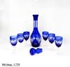 Bộ bình đựng rượu Bohemian xanh Cobalt