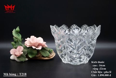  Tô pha lê cổ điển miệng hình chiếc lá ( TPL 218 ) 