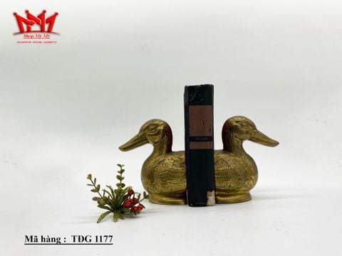  Cặp chặn sách hình con vịt được làm bằng đồng 