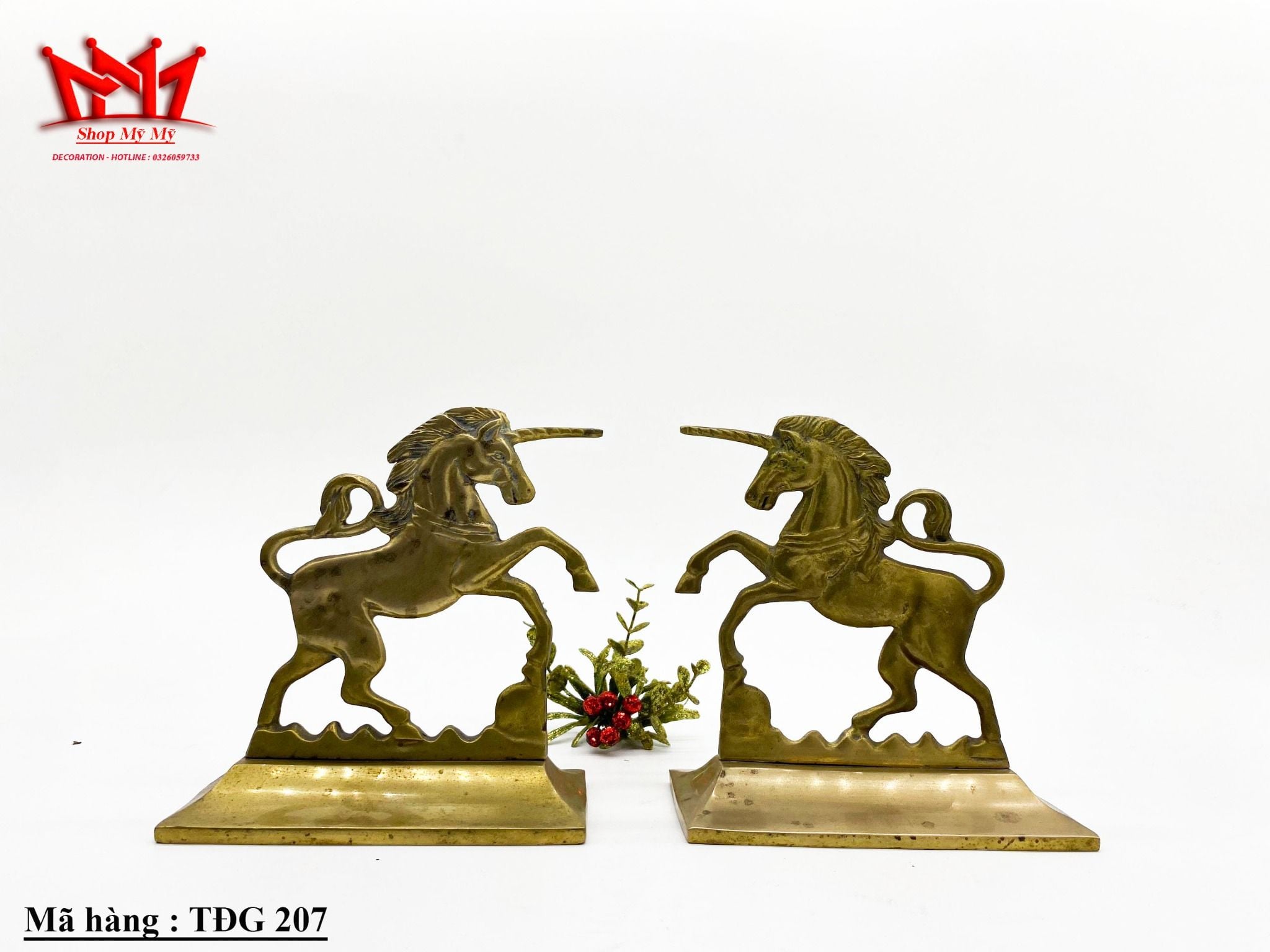 Cặp ngựa có sừng bằng đồng ( TĐG 207 )