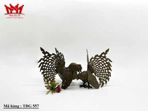  Cặp gà chọi bằng đồng 