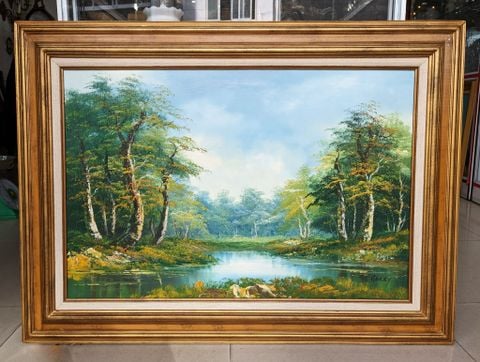 Bức tranh thiên nhiên thể hiện vẻ đẹp hùng vĩ nơi núi rừng  , có chữ ký của tác giả ( TR 77) 