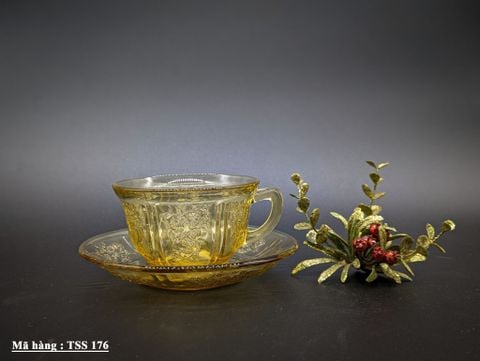  **Bộ 6 Tách Trà Sharon Cabbage Rose Yellow – Tinh Tế Từng Chi Tiết** 