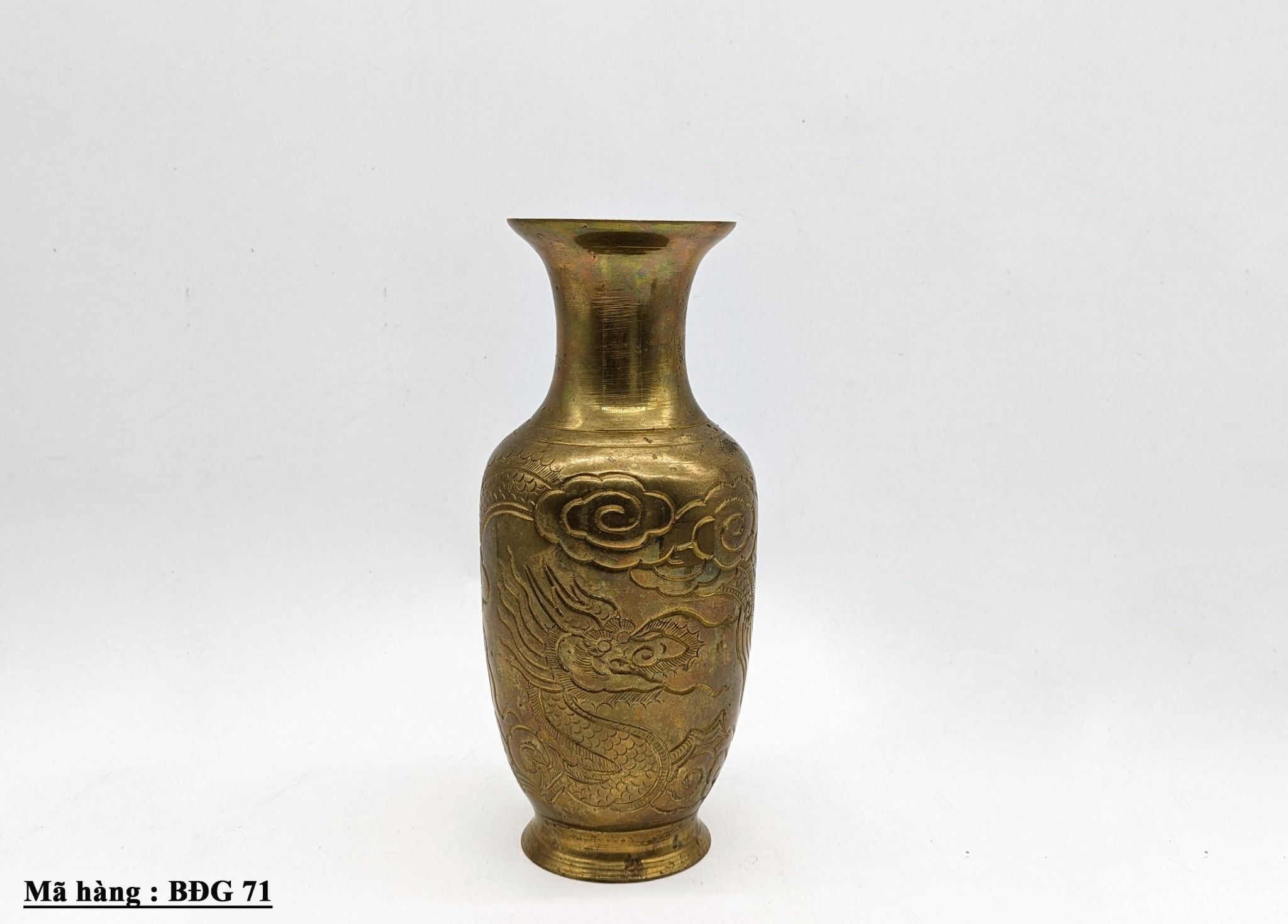 Bình đồng khắc hình rồng (BHDG71)