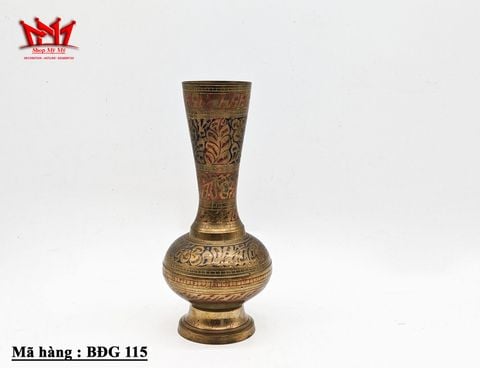  Bình hoa bằng Đồng chạm khắc tay xuất xứ tại Ấn Độ 