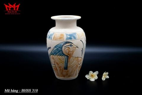  Bình trang trí cổ tròn chất liệu sành sứ 