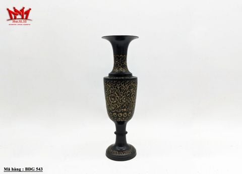  Bình đồng khắc họa tiết hoa ( BĐG 543) 