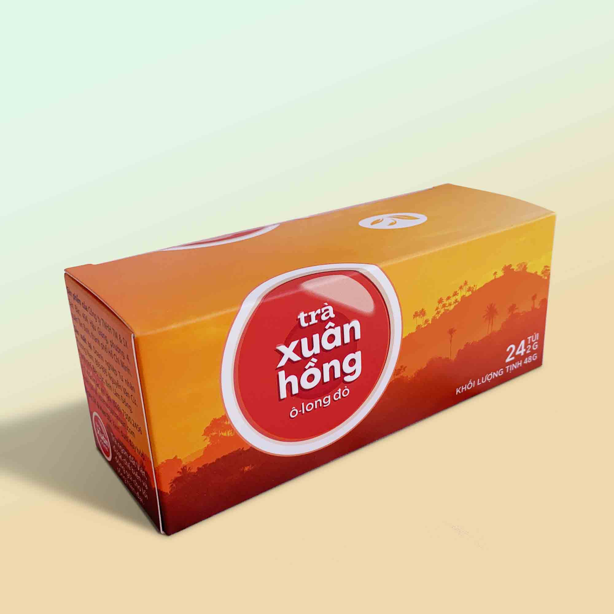 Hộp trà đen Xuân Hồng Ô-long đỏ