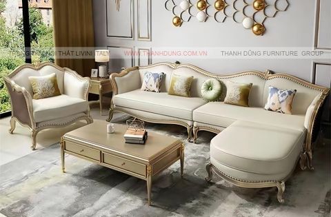 SOFA TÂN CỔ ĐIỂN SN 8805- SIÊU THỊ NỘI THẤT THANH DŨNG  LIVINI ITALY