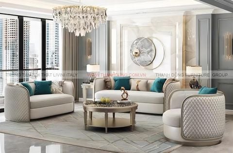 SOFA TÂN CỔ ĐIỂN SN 8808 - SIÊU THỊ NỘI THẤT THANH DŨNG  LIVINI ITALY