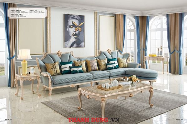 SOFA TÂN CỔ ĐIỂN CHÂU ÂU HX-H9808