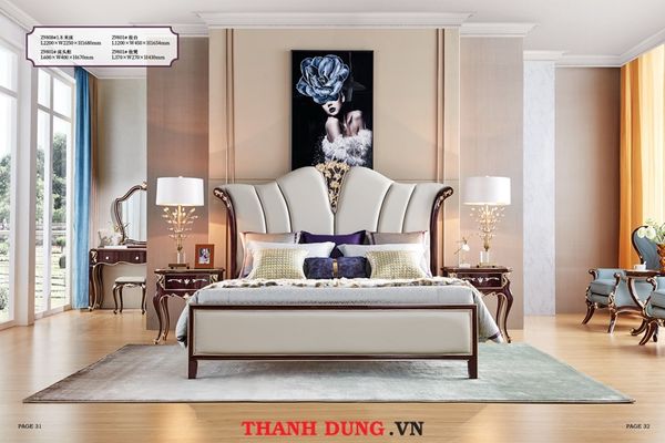 GIƯỜNG TÂN CỔ ĐIỂN CHÂU ÂU HX-Z9808