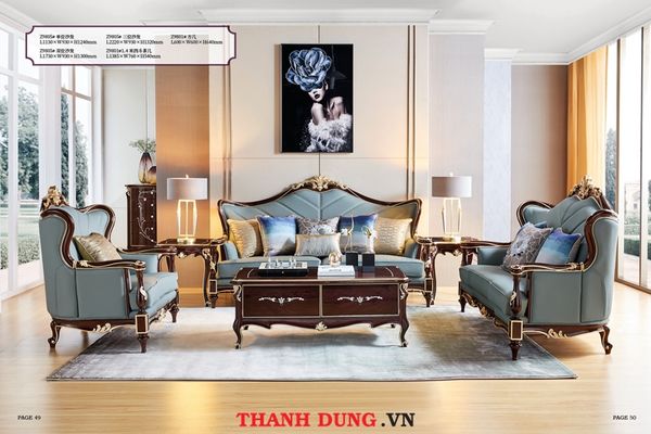 SOFA TÂN CỔ ĐIỂN CHÂU ÂU HX-Z9805