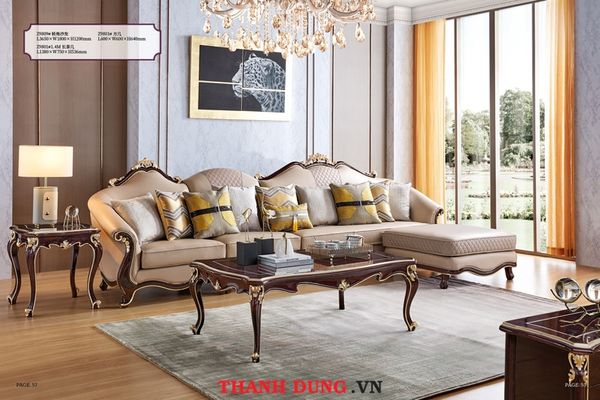 SOFA TÂN CỔ ĐIỂN CHÂU ÂU HX-Z9809