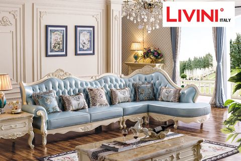 SOFA TÂN CỔ ĐIỂN CHÂU ÂU GS6 - GHẾ SOFA LIVINI