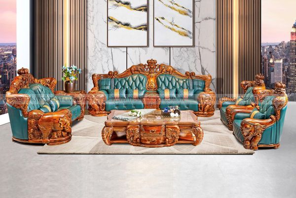 SOFA TÂN CỔ ĐIỂN GỖ MUN JD-B06