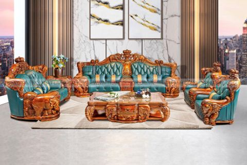 SOFA TÂN CỔ ĐIỂN GỖ MUN JD-B06