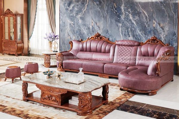 SOFA TÂN CỔ ĐIỂN GỖ MUN JD-9237