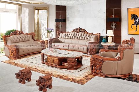 SOFA TÂN CỔ ĐIỂN GỖ MUN JD-2021