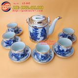 Ấm tích men lam bọc đồng cao cấp