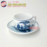 Chén men lam cảnh trúc lâm