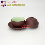 Chén tử sa - Ấm chuông nâu