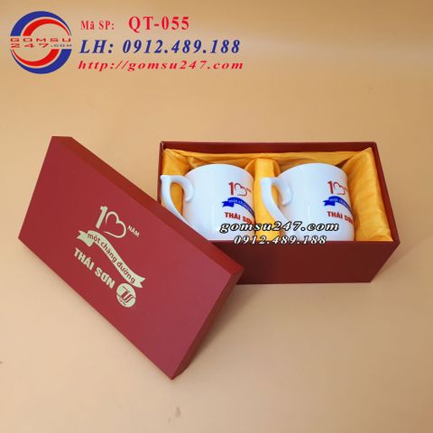 Bộ cốc chén đẹp in logo làm quà tặng