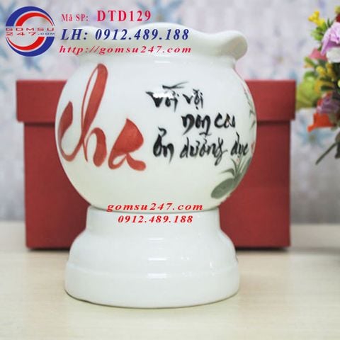 Đèn xông tinh dầu Tiki - Đèn xông tinh dầu in chữ tặng cha mẹ