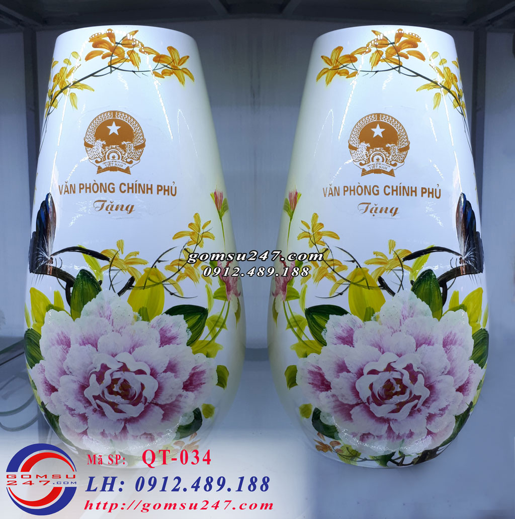 Hình ảnh lọ hoa đẹp in logo làm quà tặng